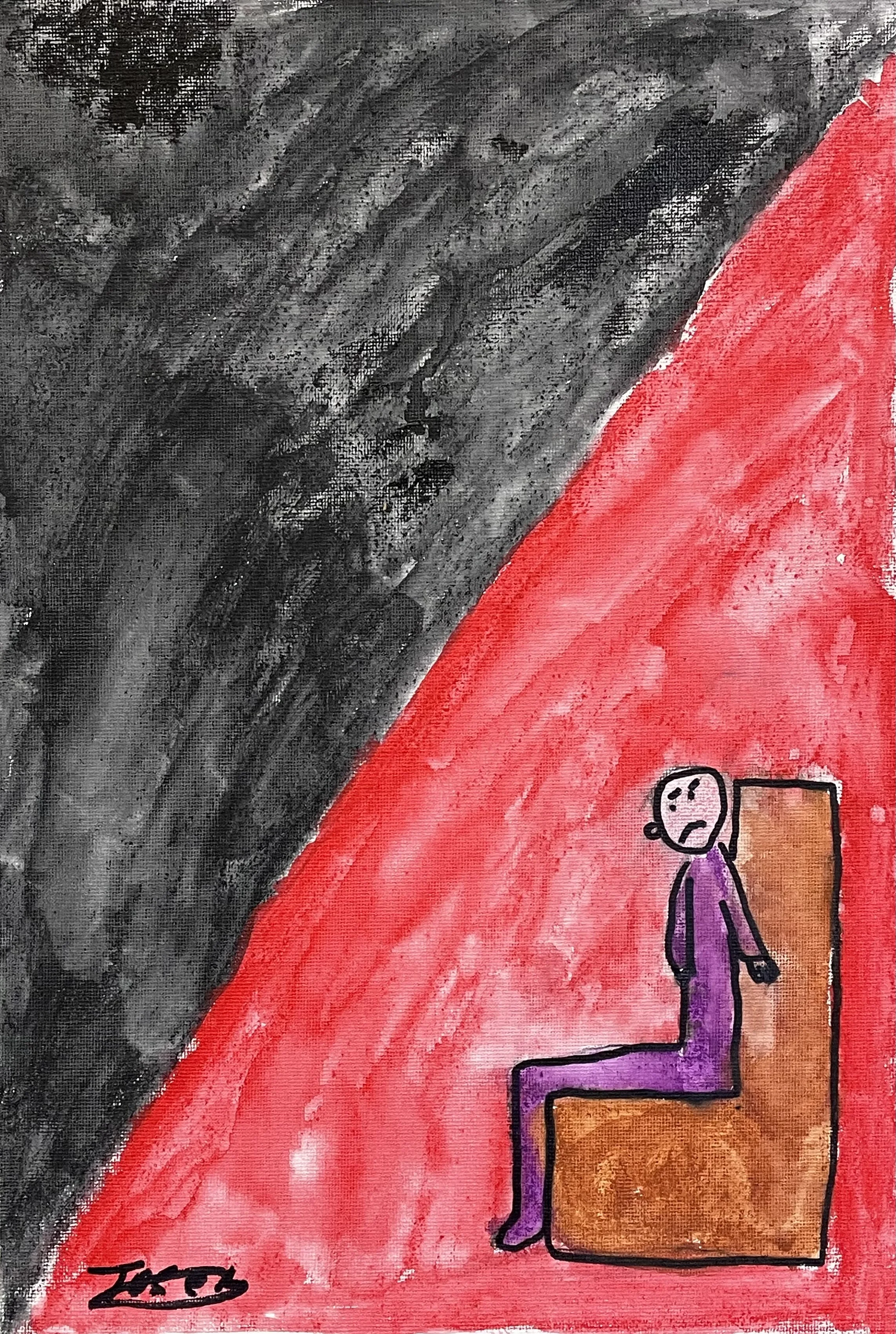Hombre Sentado - "El cuadro del hombre que está sentado en la silla habla de la soledad"